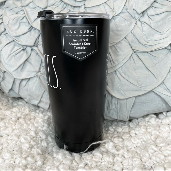RAE Dunn NWT Pisces Insulated Tall Black Tumbler - Picture 2 of 5